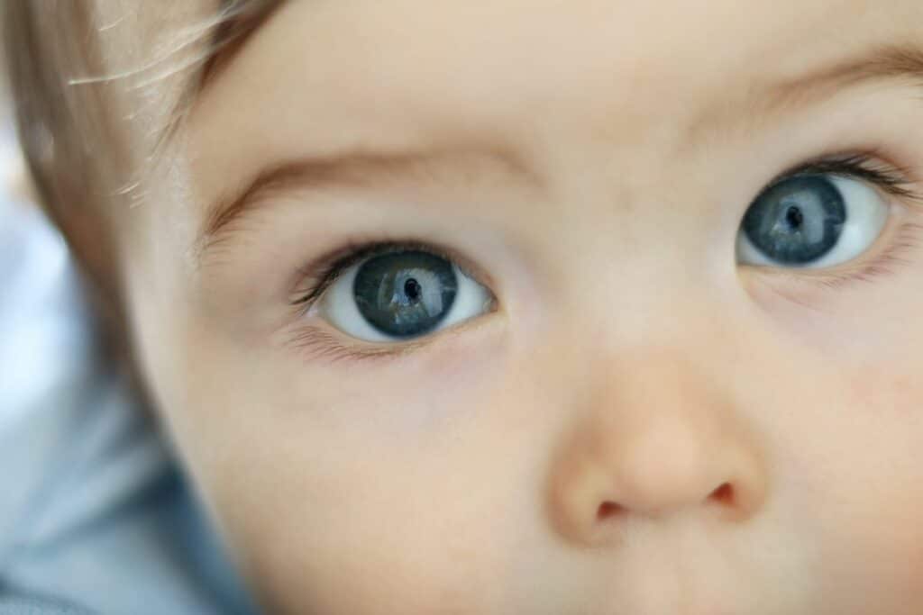 Baby graue Augen